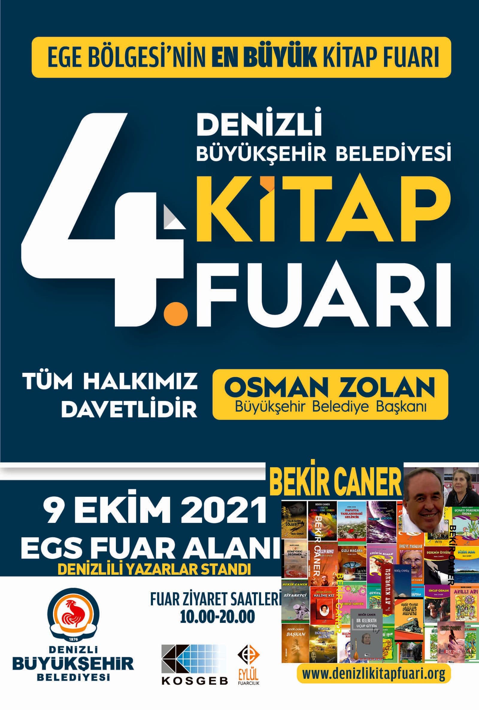 Denizlili yazarlar standı afişi